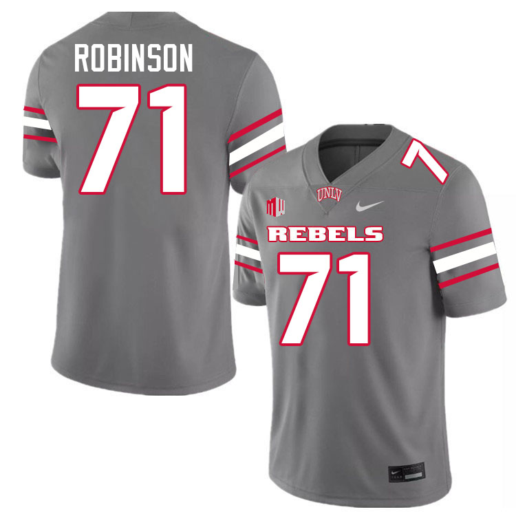 Ace Robinson UNLV Jersey,UNLV Rebels Football Uniforms,Jerseys,Gears-Grey